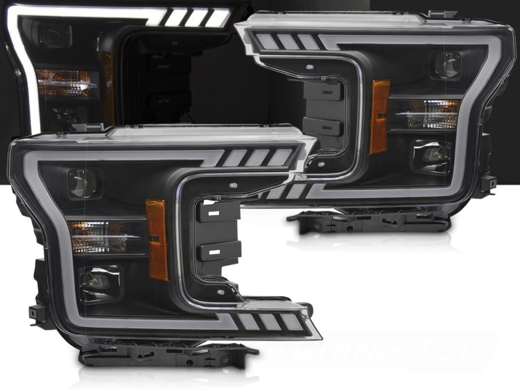 REFLEKTORY LAMPY PRZEDNIE BLACK FORD F150 MK13 17-20
