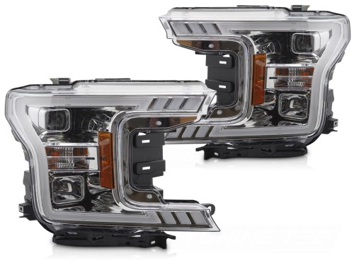 REFLEKTORY LAMPY PRZEDNIE CHROME FORD F150 MK13 17-20
