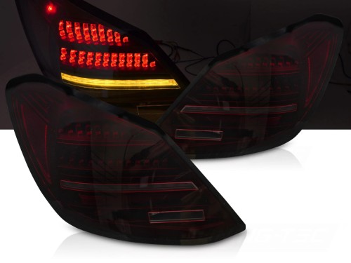 LAMPY TYLNE LED RED SMOKE SEQ MERCEDES C KLASA W205 14-21