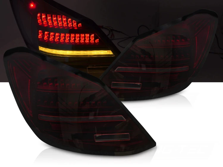 LAMPY TYLNE LED RED SMOKE SEQ MERCEDES C KLASA W205 14-21