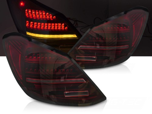 LAMPY TYLNE LED RED BLACK SEQ MERCEDES C KLASA W205 14-21