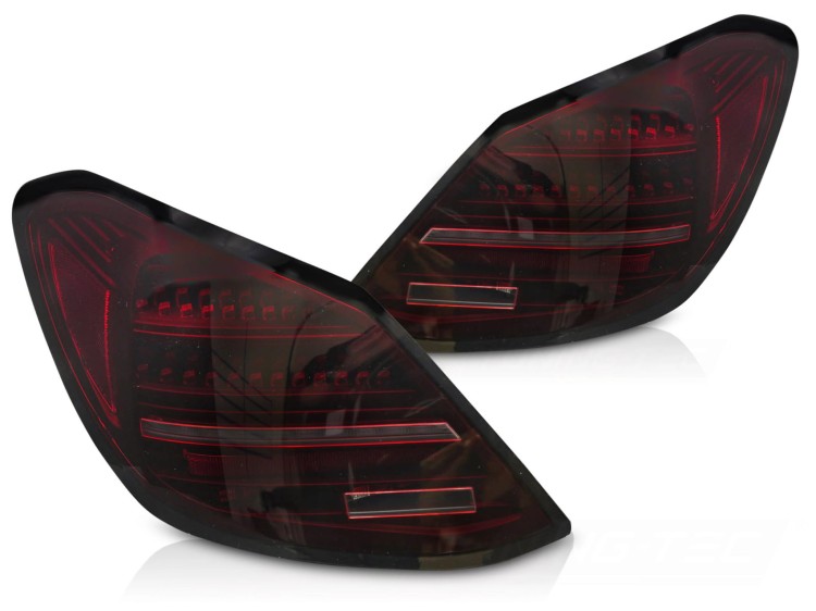 LAMPY TYLNE LED RED BLACK SEQ MERCEDES C KLASA W205 14-21