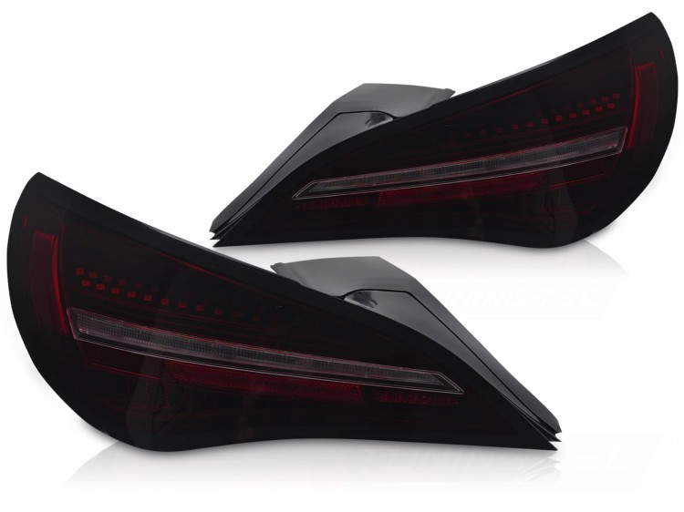LAMPY TYLNE LED SEQ BLACK RED SMOKE MERCEDES CLA C117 W117 13-16 OE BULB