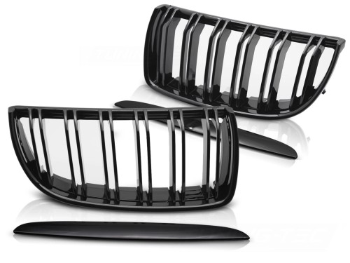 NERKI GRILL ATRAPA CZARNY POŁYSK BLACK BMW SERII 3 E90 E91 05-08