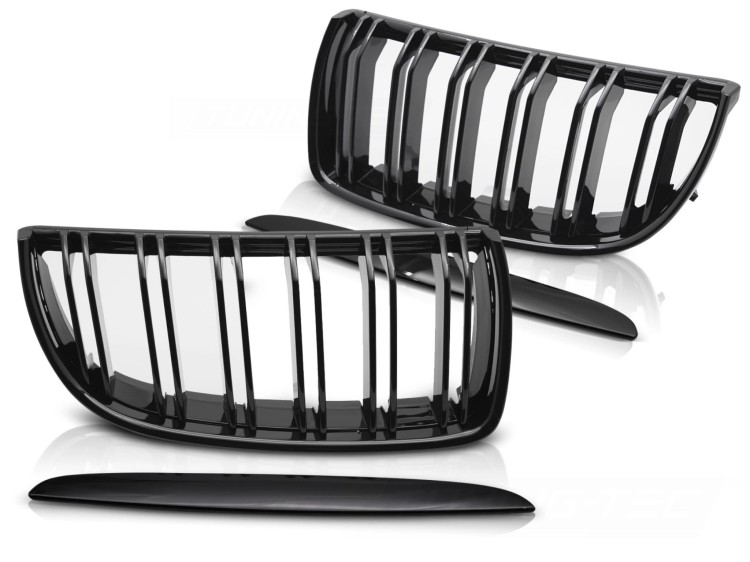 NERKI GRILL ATRAPA CZARNY POŁYSK BLACK BMW SERII 3 E90 E91 05-08