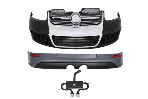 BODY KIT ZDERZAK PRZEDNI TYLNY VW GOLF 5 (05-07) R32 LOOK UKŁAD WYDECHOWY