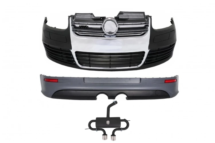 BODY KIT ZDERZAK PRZEDNI TYLNY VW GOLF 5 (05-07) R32 LOOK UKŁAD WYDECHOWY