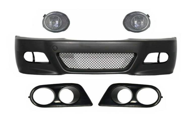 ZDERZAK PRZEDNI + HALOGENY BMW 3 SERII E46 (98-04) M3 LOOK