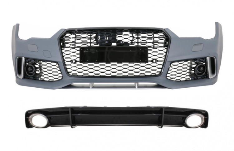 PRZEDNI ZDERZAK GRIILL + DYFUZOR AUDI A7 4G FACELIFT 15+ RS7 DESIGN S-LINE