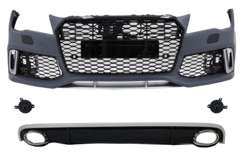 PRZEDNI ZDERZAK GRILL + DYFUZOR AUDI A7 C7 4G (10-14) RS7 DESIGN