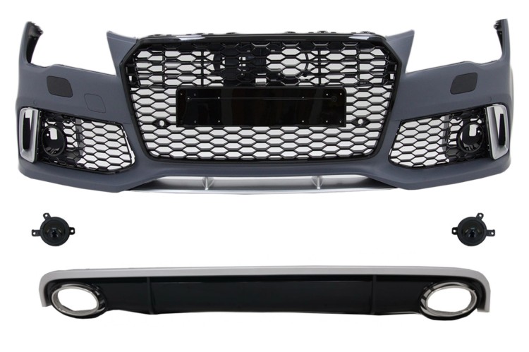 PRZEDNI ZDERZAK GRILL + DYFUZOR AUDI A7 C7 4G (10-14) RS7 DESIGN
