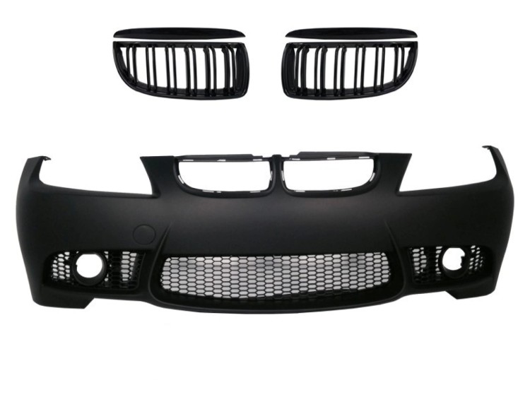 ZDERZAK PRZEDNI NERKI GRILL BMW 3 SERII E90 E91 NON LCI (04-08) M3 LOOK