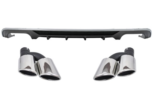 DYFUZOR ZDERZAK TYLNY KOŃCÓWKI WYDECHU AUDI A3 8V (16-19) S3 DESIGN