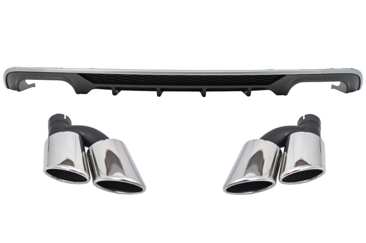DYFUZOR ZDERZAK TYLNY KOŃCÓWKI WYDECHU AUDI A3 8V (16-19) S3 DESIGN