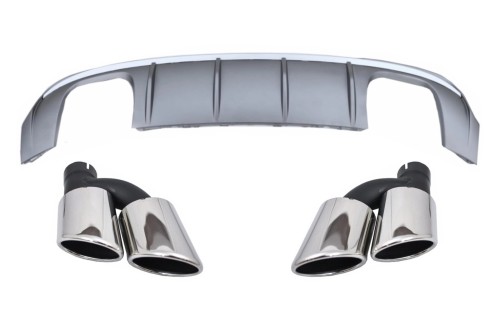 DYFUZOR ZDERZAK TYLNY Z KOŃCÓWKAMI WYDECHU AUDI A3 8V (16-19) S3 DESIGN