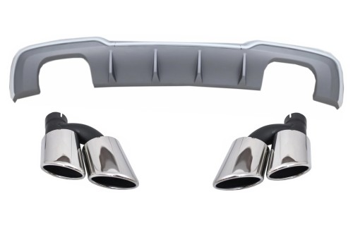 DYFUZOR ZDERZAK TYLNY Z KOŃCÓWKAMI WYDECHU AUDI A3 8V (16-19) S3 DESIGN