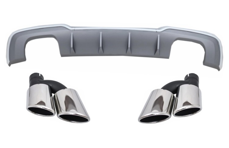 DYFUZOR ZDERZAK TYLNY Z KOŃCÓWKAMI WYDECHU AUDI A3 8V (16-19) S3 DESIGN