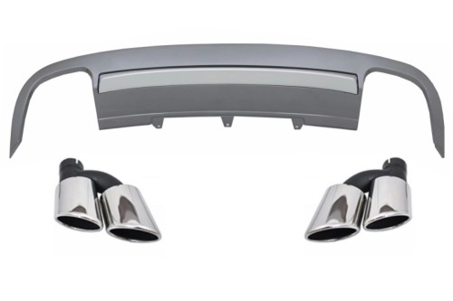 DYFUZOR ZDERZAK TYLNY Z KOŃCÓWKAMI WYDECHU AUDI A5 8T (07-11) S5 SPORTBACK