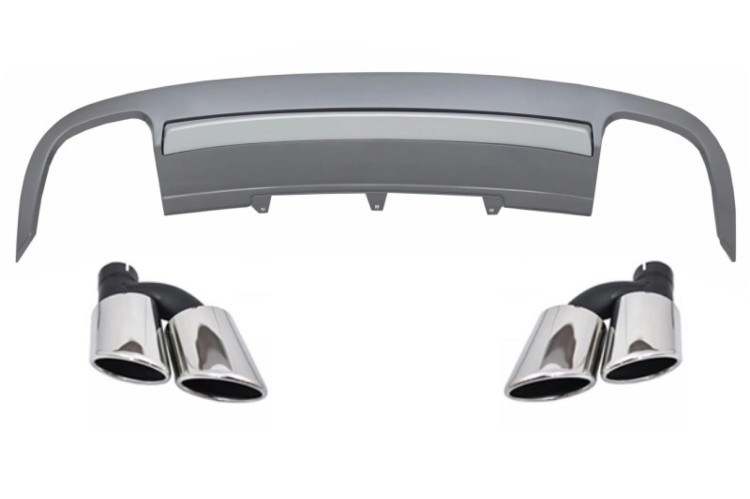 DYFUZOR ZDERZAK TYLNY Z KOŃCÓWKAMI WYDECHU AUDI A5 8T (07-11) S5 SPORTBACK