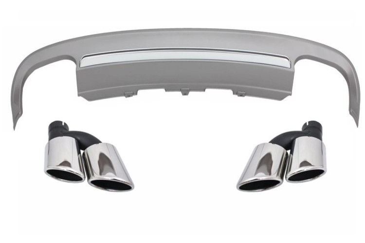DYFUZOR ZDERZAKA TYLNEGO KOŃCÓWKI TŁUMIKÓW AUDI A5 8T 12-15 S5 DESIGN COUPE