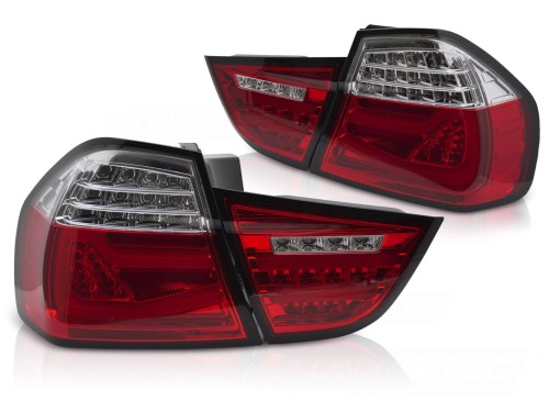 LAMPY TYLNE RED WHITE SEQ BMW SERII 3 E90 09-11