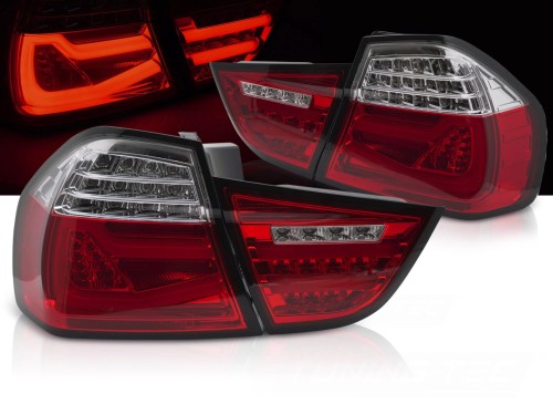 LAMPY TYLNE RED WHITE SEQ BMW SERII 3 E90 09-11