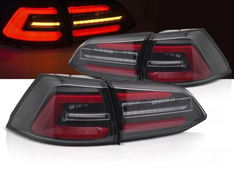 LAMPY TYLNE VW GOLF 7 17-19 KOMBI LED BLACK RED