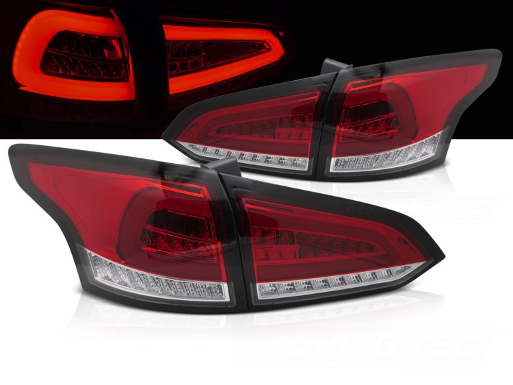 LAMPY TYLNE RED WHITE SEQ FORD FOCUS MK 3 KOMBI 11-18 LED
