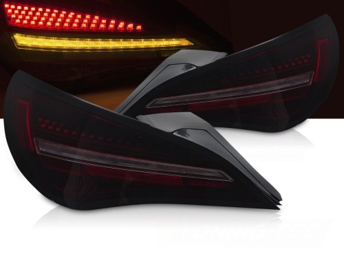 LAMPY TYLNE BLACK RED SMOKE MERCEDES CLA C117 13-19 OE LED