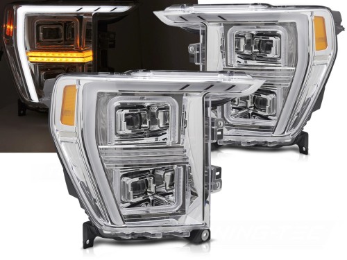 LAMPY PRZEDNIE LED CHROME FORD F150 MK14 20-23