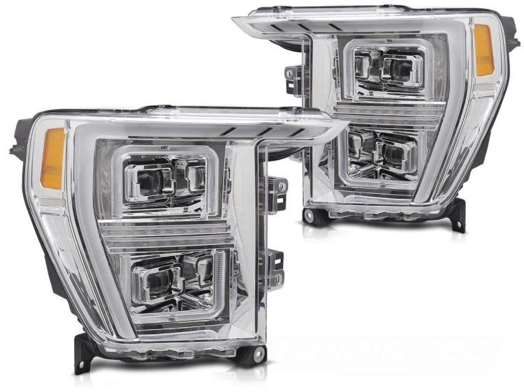 LAMPY PRZEDNIE LED CHROME FORD F150 MK14 20-23