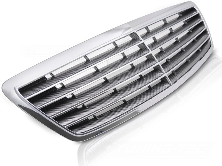 ATRAPA GRILL MERCEDES S KLASA W220 02-05 CARBON SILVER