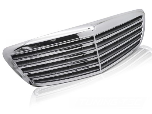 ATRAPA GRILL MERCEDES S KLASA W221 05-09 CARBON SILVER