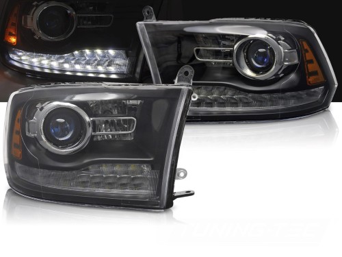 LAMPY PRZEDNIE REFLEKTORY DODGE RAM 09-18 BLACK