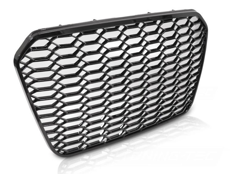 GRILL ATRAPA PLASTER MIODU AUDI A6 C7 11-14 CZARNY POŁYSK