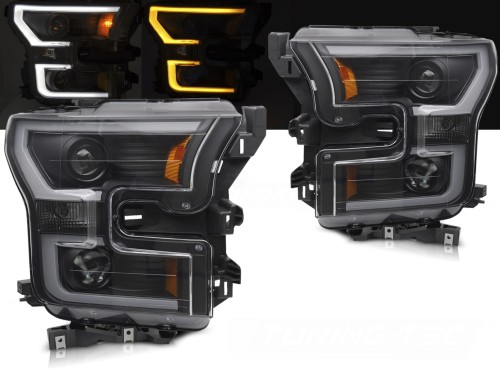 LAMPY PRZEDNIE REFLEKTORY BLACK FORD F150 MK13 14-17