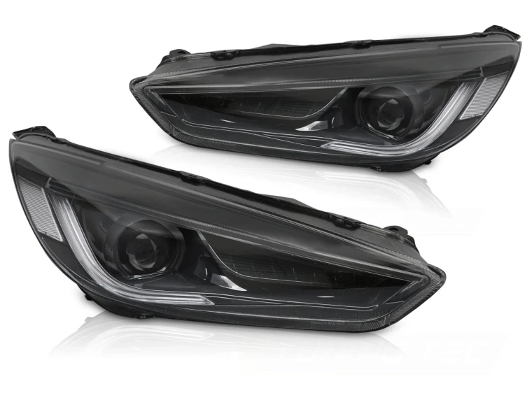 LAMPY PRZEDNIE REFLEKTORY FORD FOCUS MK3 14-18 BLACK LED