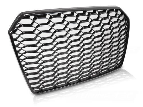 GRILL ATRAPA PLASTER MIODU AUDI A6 C7 14-18 CZARNY POŁYSK