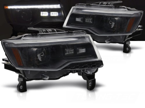 LAMPY PRZEDNIE REFLEKTORY XENON LED JEEP GRAND CHEROKEE 14-21 BLACK