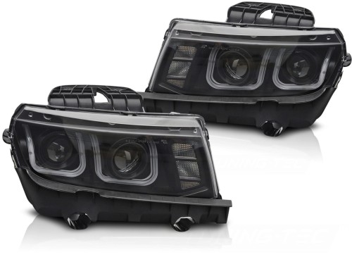 LAMPY PRZEDNIE REFLEKTORY CHEVROLET CAMARO 13-15 LED BLACK