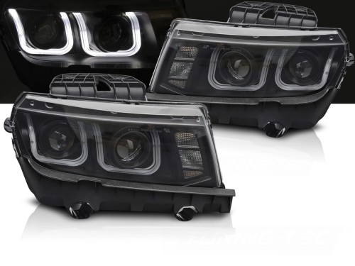 LAMPY PRZEDNIE REFLEKTORY CHEVROLET CAMARO 13-15 LED BLACK