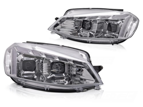 LAMPY PRZEDNIE REFLEKTORY VW GOLF 7 17-19 LED CHROM
