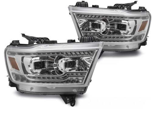 LAMPY PRZEDNIE REFLEKTORY DODGE RAM 19-22 BLACK FULL LED
