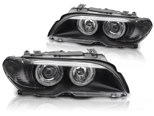 LAMPY PRZEDNIE REFLEKTORY XENON BLACK BMW SERII 3 E46 03-06 COUPE CABRIO