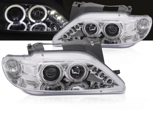 LAMPY PRZEDNIE REFLEKTORY CITROEN XSARA 97-00 ANGEL EYES CHROME