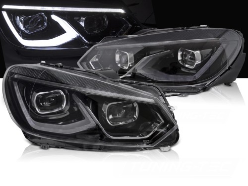 LAMPY PRZEDNIE REFLEKTORY BLACK VW GOLF 6 08-13