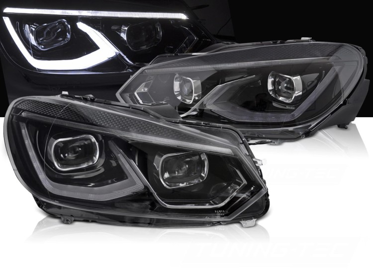 LAMPY PRZEDNIE REFLEKTORY BLACK VW GOLF 6 08-13