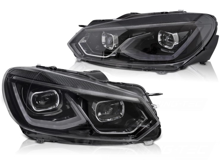LAMPY PRZEDNIE REFLEKTORY BLACK VW GOLF 6 08-13