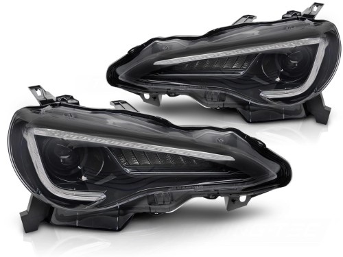 LAMPY PRZEDNIE REFLEKTORY XENON TOYOTA GT86 12-21 BLACK TUBE LED