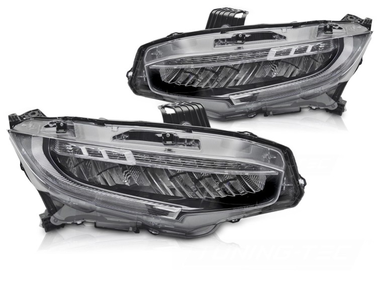 LAMPY PRZEDNIE REFLEKTORY BLACK LED HONDA CIVIC X 16-21